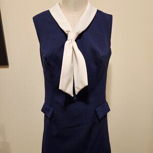 Fun vintage mod style 60s sailor, stewardess, Pan Am style sleeveless dress